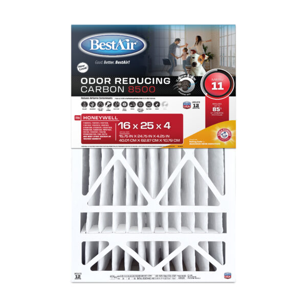 16x25x4 Odor Reducing Carbon 8500 w/ ARM & HAMMER® Baking Soda