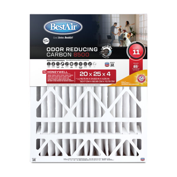 20x25x4 Odor Reducing Carbon 8500 w/ ARM & HAMMER® Baking Soda