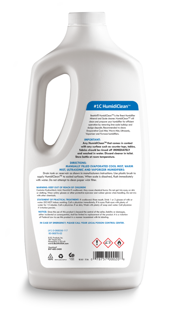 BestAir Humidiclean Humidifier Cleaner, 32 Fl. Oz. - Image 2