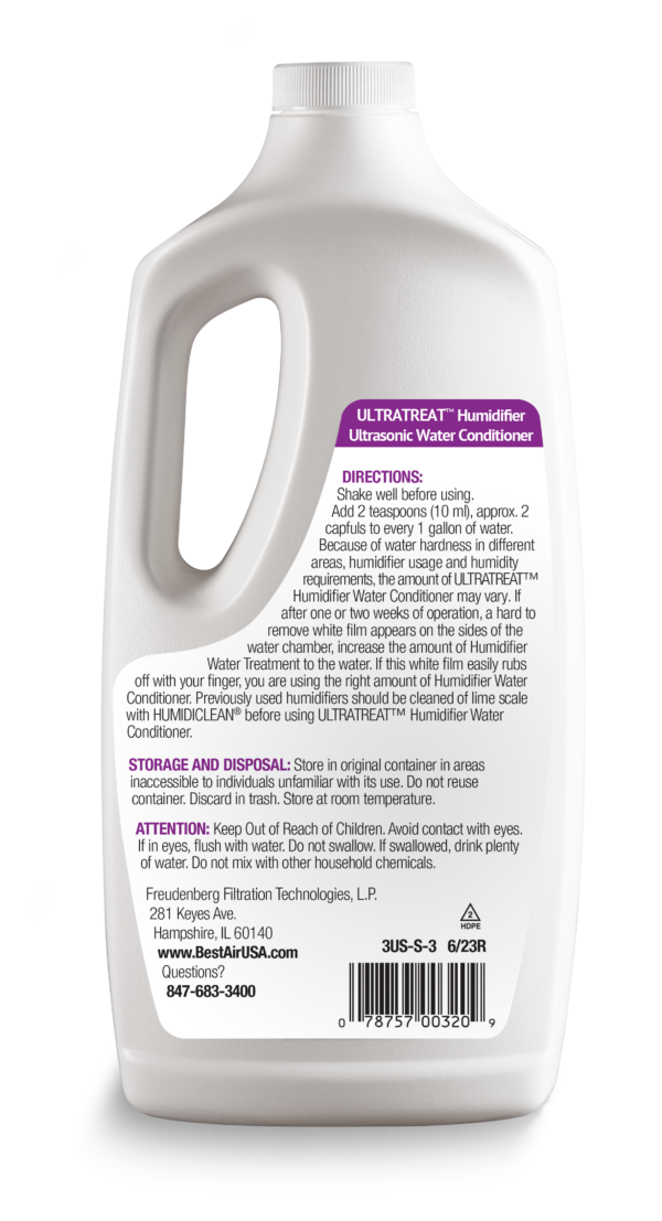 BestAir ULTRATREAT Humidifier Ultrasonic Water Conditioner, 32 FL. Oz. - Image 2