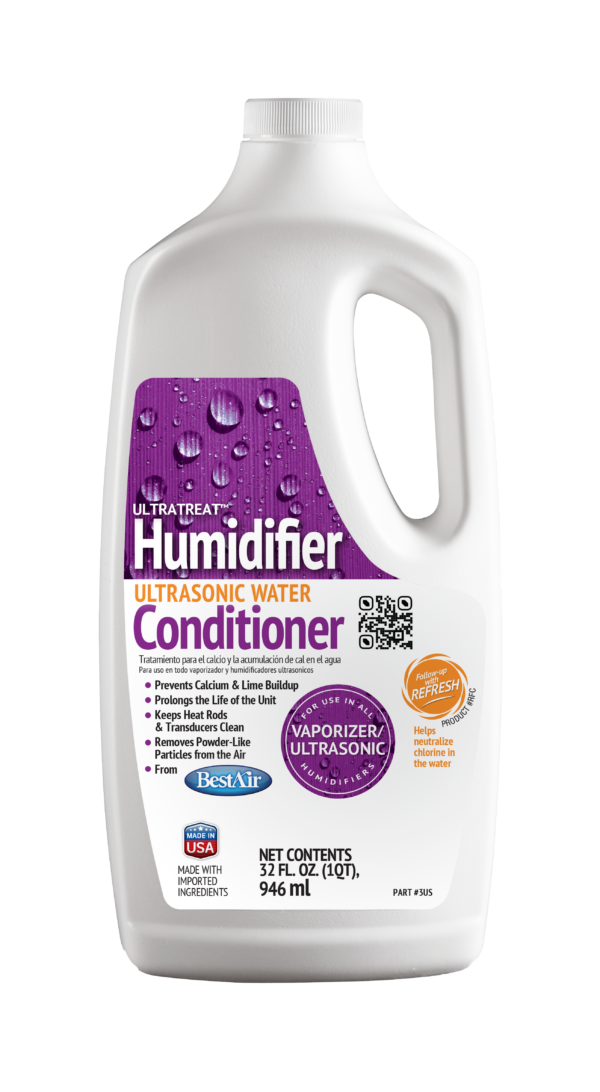 BestAir ULTRATREAT Humidifier Ultrasonic Water Conditioner, 32 FL. Oz.